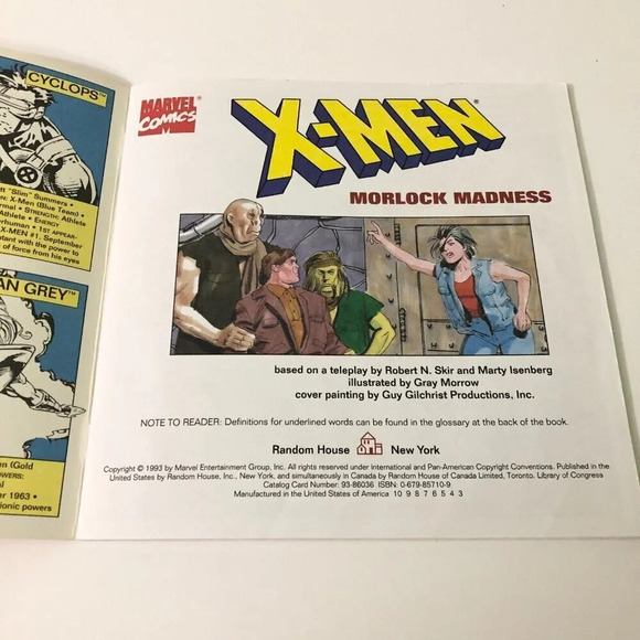 Vintage 1993 Xmen Morlock Madness  Random House Paperback - Picture 8 of 15